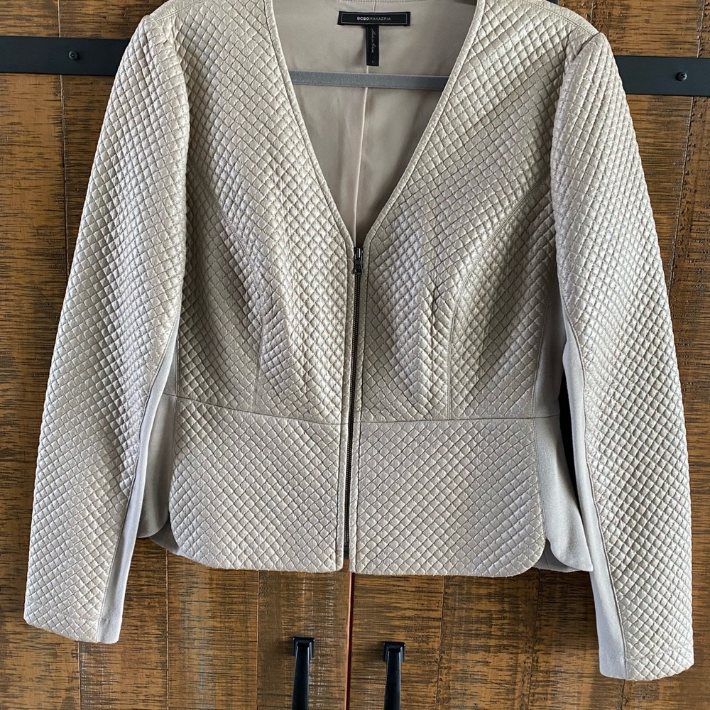 BCBG MaxAzria Champagne Quilted Jacket